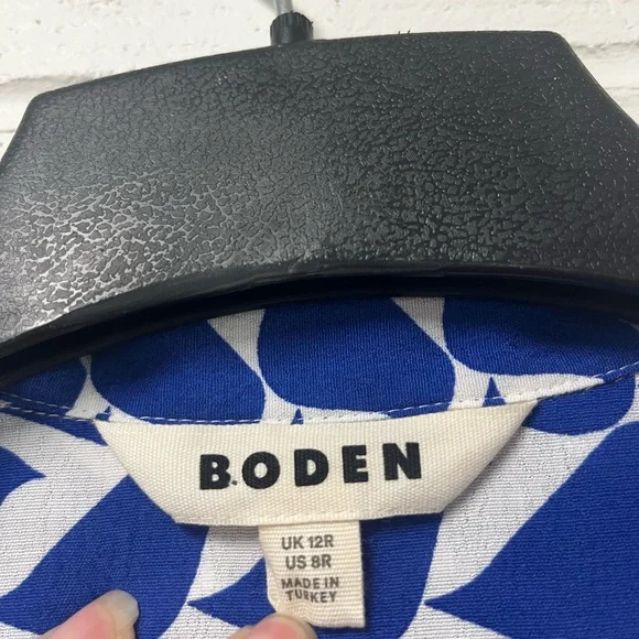 Kate Midi Shirt Dress in Mazarine Blue Birdie. Size 8 US - Picture 8 of 12